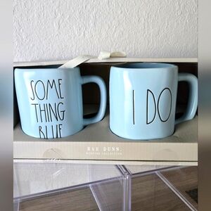 Rae Dunn WEDDING Collection Something Blue Mug Set